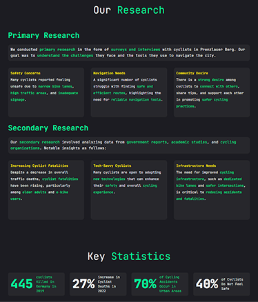 Safe Bike Website Research